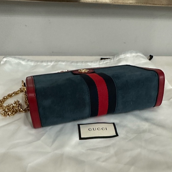 SOLD- NWT Gucci Red and Navy Ophidia Shoulder Bag - Picture 5 of 14